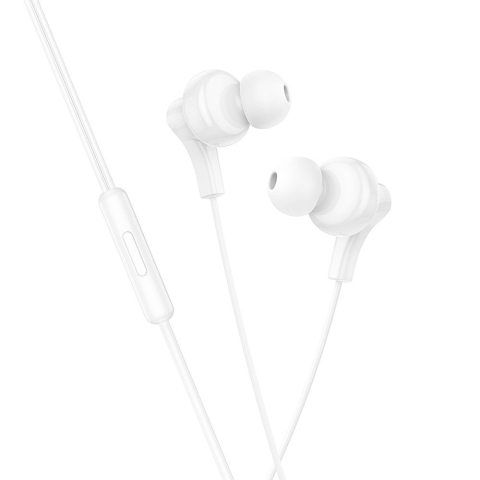 Handsfree USB-C HOCO M114 alb casti Type-C cu microfon DAC [1]