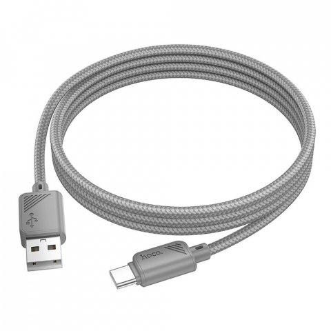 Hoco Cablu USB-A la Type-C X113, 3A, 1m, Gri [1]