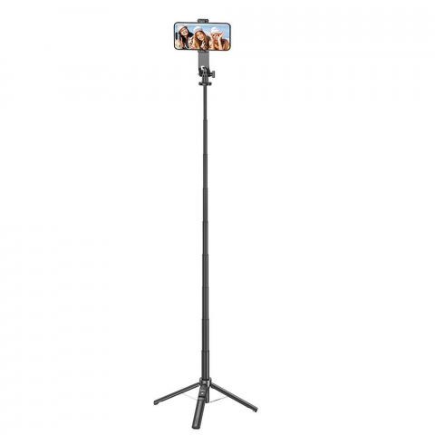 Hoco Selfie Stick cu Telecomandă Bluetooth și Trepied K21, Negru [3]
