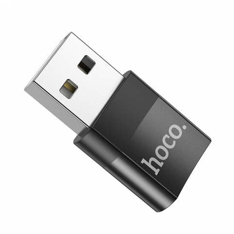 Hoco UA17 - Adaptor OTG USB-A Male la Type-C Female, Negru [2]