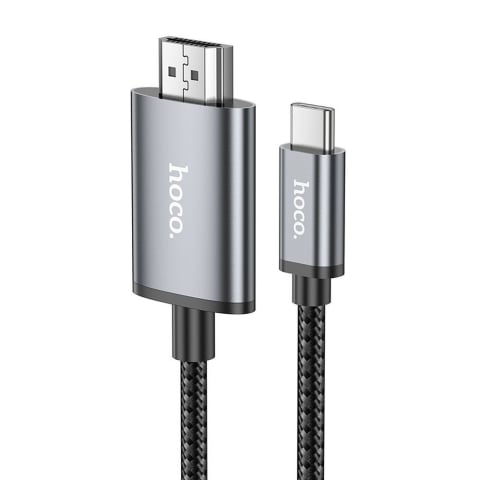 Cabluri - Hoco UA27 – Cablu USB-C la HDMI 4K 30Hz, 2 m, gri metalic