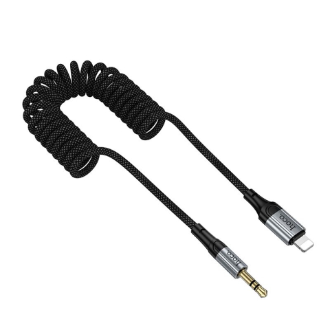 Hoco UPA33A – Cablu audio AUX Jack 3.5 mm la Lightning, 1.5 m, negru [1]