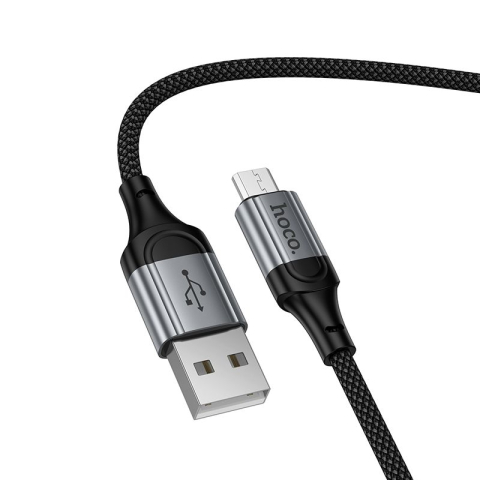Hoco X121 – Cablu USB-A la Micro USB, 2.4A, 1.5 m, negru [2]