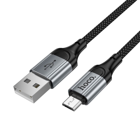 Hoco X121 – Cablu USB-A la Micro USB, 2.4A, 1.5 m, negru [1]