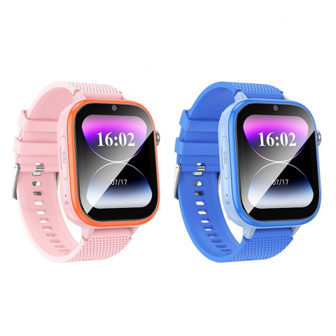 Hoco Y101 - Smartwatch pentru Copii cu Funcție de Apel, 4G, Roz [1]