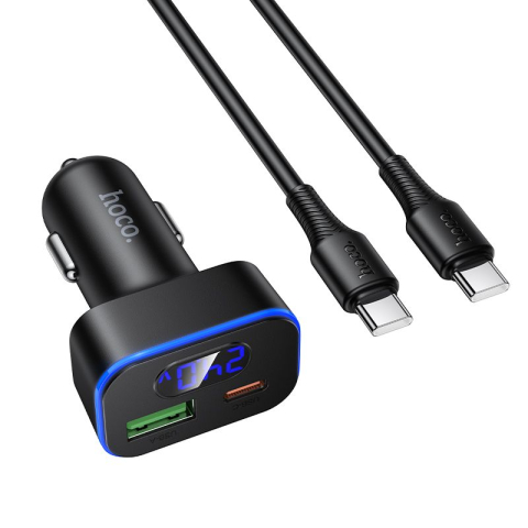 Diverse - Încărcător auto HOCO Z63B 48W USB-A + USB-C PD QC3.0 + cablu USB-C