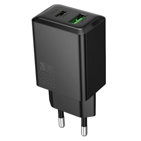 Incarcatoare - Incarcator  Hoco 30W USB-A + USB-C PD QC 3.0 AFC N71 Negru