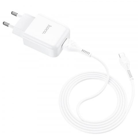 Încărcător Hoco N2 USB-A + Cablu Lightning 2A, Alb – Pachet Complet pentru iPhone [2]