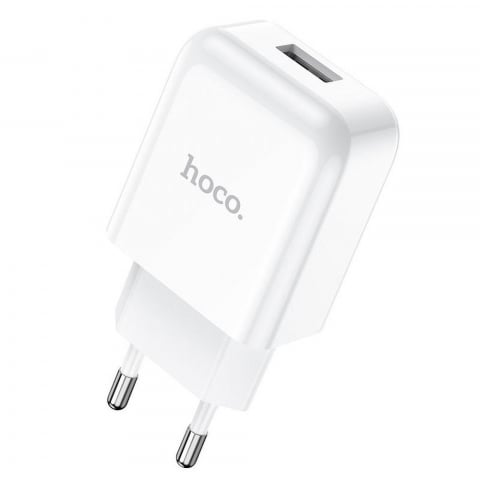 Încărcător Hoco N2 USB-A + Cablu Lightning 2A, Alb – Pachet Complet pentru iPhone [1]