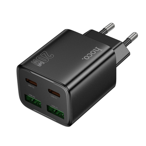 Incarcator HOCO N55 20W PD QC3.0 4 Porturi USB-C si USB-A Negru [2]