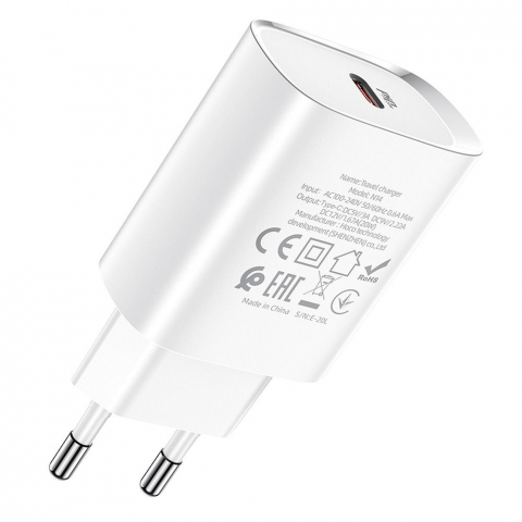 Încărcător HOCO Tip C PD 20W N14 alb [3]
