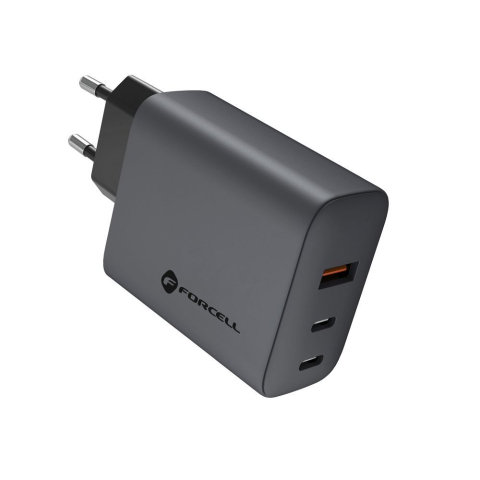 Incarcatoare - Încărcător rețea Forcell VT-42B 65W GaN USB-C + USB-C + USB-A PD QC4.0