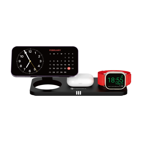 Incarcatoare - Incarcator Wireless Forcell F-Energy MagNetix 3 in 1 Qi2 Compatibil MagSafe, 20.5W, Negru