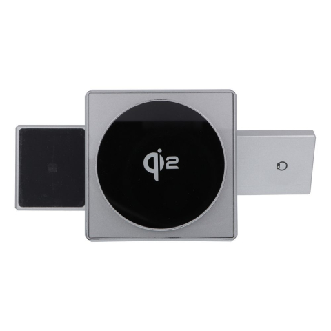Incarcator Wireless Forcell F-Energy Rotation Cube F-06 3 in 1 Qi2 Compatibil MagSafe, 20.5W, Argintiu [2]