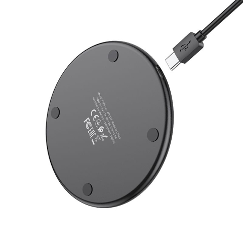 Incarcator Wireless HOCO CW6 Pro Easy 15W cu Iluminare LED, Negru [1]