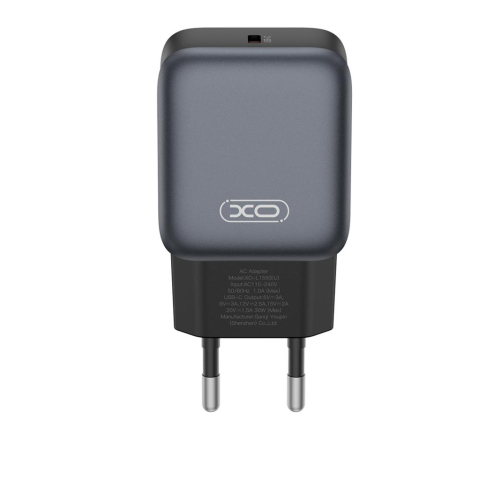 Încărcător XO L155 30W USB-C – Adaptor Fast Charge Power Delivery, Negru [2]