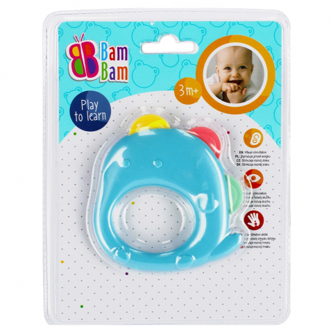 Jucarii Diverse - Jucarie dentitie Elefant din silicon moale – BamBam, pentru bebelusi
