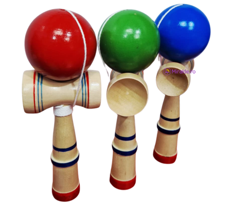Jucarii si Gadget-uri copii - Kendama din Lemn Natural – Joc de Îndemânare pentru Copii şi Adulţi
