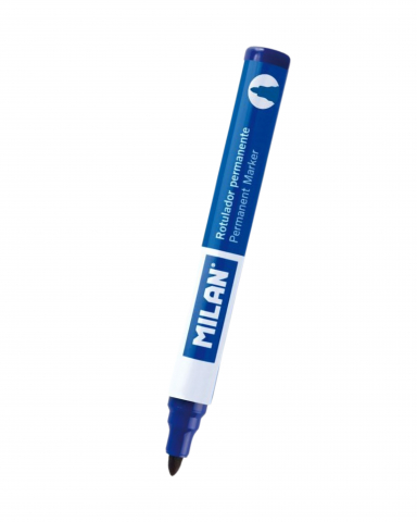 Instrumente scris - Marker permanent Milan, albastru – Vârf rotund