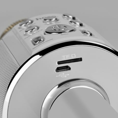 Microfon Karaoke HOCO BK3 Argintiu - Sunet Cool și Multimedia [1]