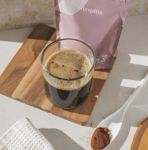 NUTRIPLUS Cafea Instant cu Mix de Cicoare si Colagen 100g [1]