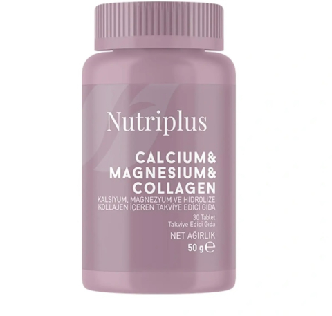 Vitamine&Suplimente - Nutriplus Calciu & Magneziu & Colagen – Supliment pentru oase, mușchi & articulații