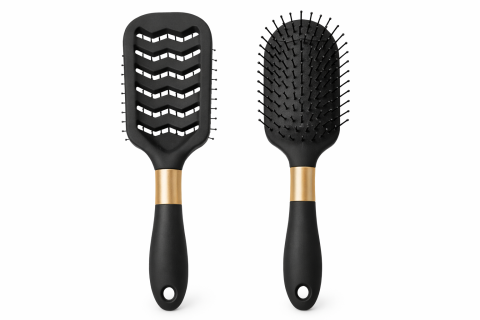 Îngrijire Păr - Perie de Păr Neagră cu Design Elegant – Styling și Descurcare Ușoară