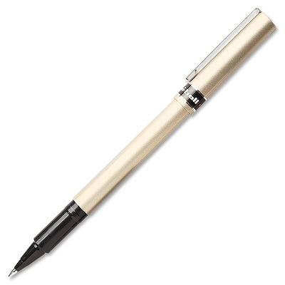 Instrumente scris - Pix roller Uni-Ball Deluxe Fine UB-12 – Negru, scriere elegantă și fină