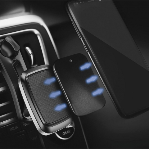 Placute Metalice Negru-Argintiu pentru Suport Magnetic Auto [3]