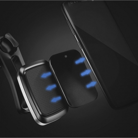 Placute Metalice Negru-Argintiu pentru Suport Magnetic Auto [4]
