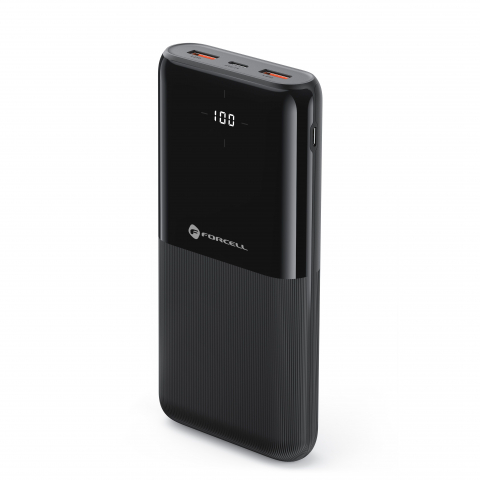 Powerbank-uri - Powerbank Forcell F Energy P20K1, PD QC3.0, 3A, 20W, 20,000 mAh, Negru