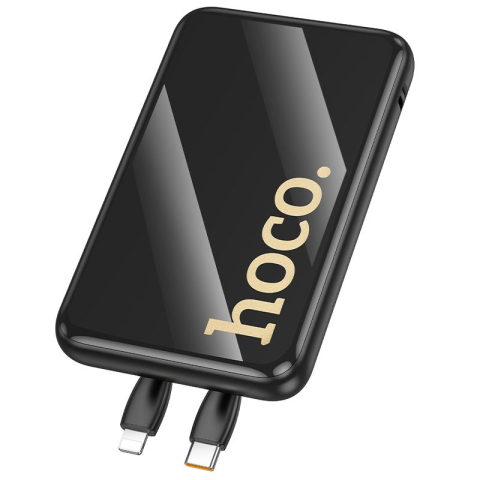Powerbank HOCO Q37 10000mAh 22.5W PD QC cu Cabluri Incorporate USB-C + Lightning Black [2]