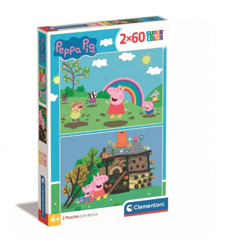 Jucarii Diverse - Purcelușa Peppa Nature Class Puzzle Clementoni 2x60 de piese