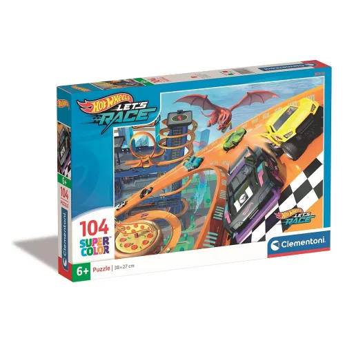 Puzzle copii - Puzzle Clementoni Hot Wheels Ultimate Dragon 104 piese – Editie Speciala pentru Copii