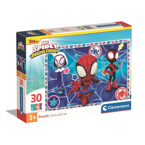 Puzzle copii - Puzzle Clementoni Spiderman, 30 Piese - Colecția SuperColor, 3+