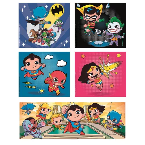 Puzzle DC Super Hero 10 în 1 Clementoni – Liga Dreptății, Joc Educativ pentru Copii [1]