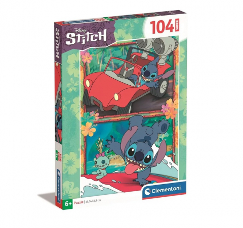 Puzzle copii - Puzzle Disney Lilo & Stitch Wild Adventure - 104 Piese Clementoni