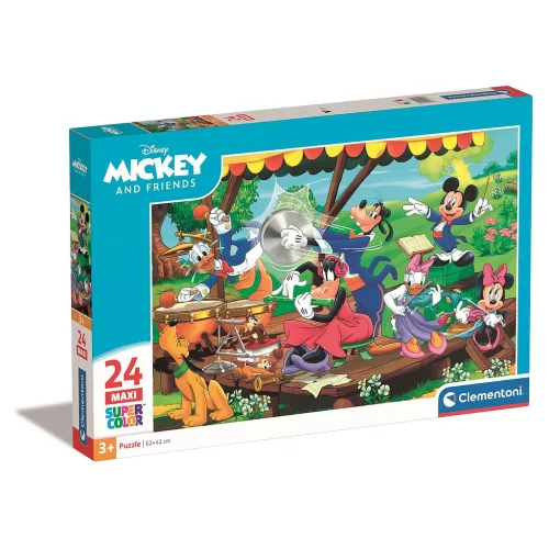 Puzzle copii - Puzzle Maxi 24 Piese - Disney Mickey Orchestra, SuperColor, 62x42 cm
