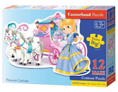 Puzzle copii - Puzzle Maxi Castorland Trasura Printesei – 12 piese pentru copii