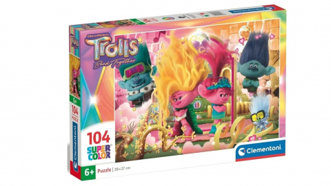 Puzzle copii - Puzzle Maxi Clementoni Trolls Band, 104 Piese