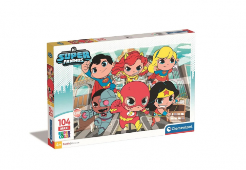 Jucarii si Gadget-uri copii - Puzzle Maxi DC Super Hero Tiny, Micii Super Eroi - 104 Piese Clementoni
