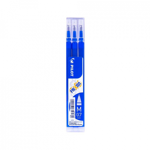 Rezerve Roller Frixion Ball 0.7 mm Albastre – Set 3 Bucăți, Pilot [1]