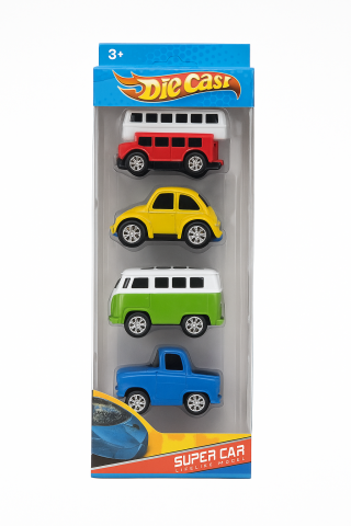 Set / masini - Set 4 mașinuțe metalice Die Cast – modele diverse, Super Car