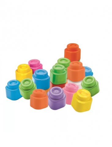 Set Blocuri de Construcții Moi Clemmy Colorat – 40 de Bucăți, Sigur pentru Copii [1]