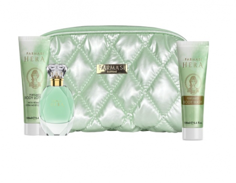 Cosmetice & Ingrijire personala - Set cadou Hera – Eau de Parfum + Loțiune + Gel de duș (Farmasi)