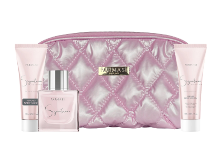 Parfumuri - Set cadou Signature Farmasi – Eau de Parfum + Gel de duş + Loțiune de corp + Portfard