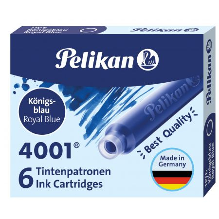 Rechizite - Set Cartușe Cerneală Pelikan 4001 TP/6 Albastru – 6 Bucăți pentru Stilouri de Calitate