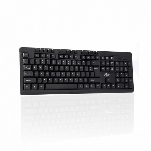 Set computer wireless ART tastatură QWERTY + mouse + mousepad 2,4G AK-48A Negru [1]