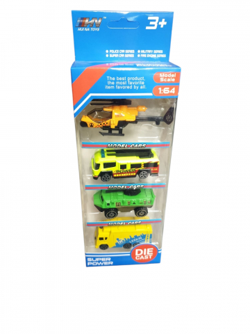 Set / masini - Set Vehicule de Intervenție și Militara – Elicopter, Pompieri, Tanc, Camion