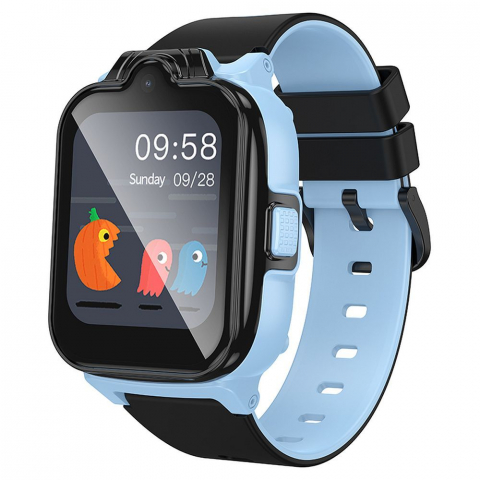 Ceasuri - Smartwatch copii Hoco Y104, 4G, cu funcție de apel, albastru – siguranță și distracție într-un singur dispozitiv